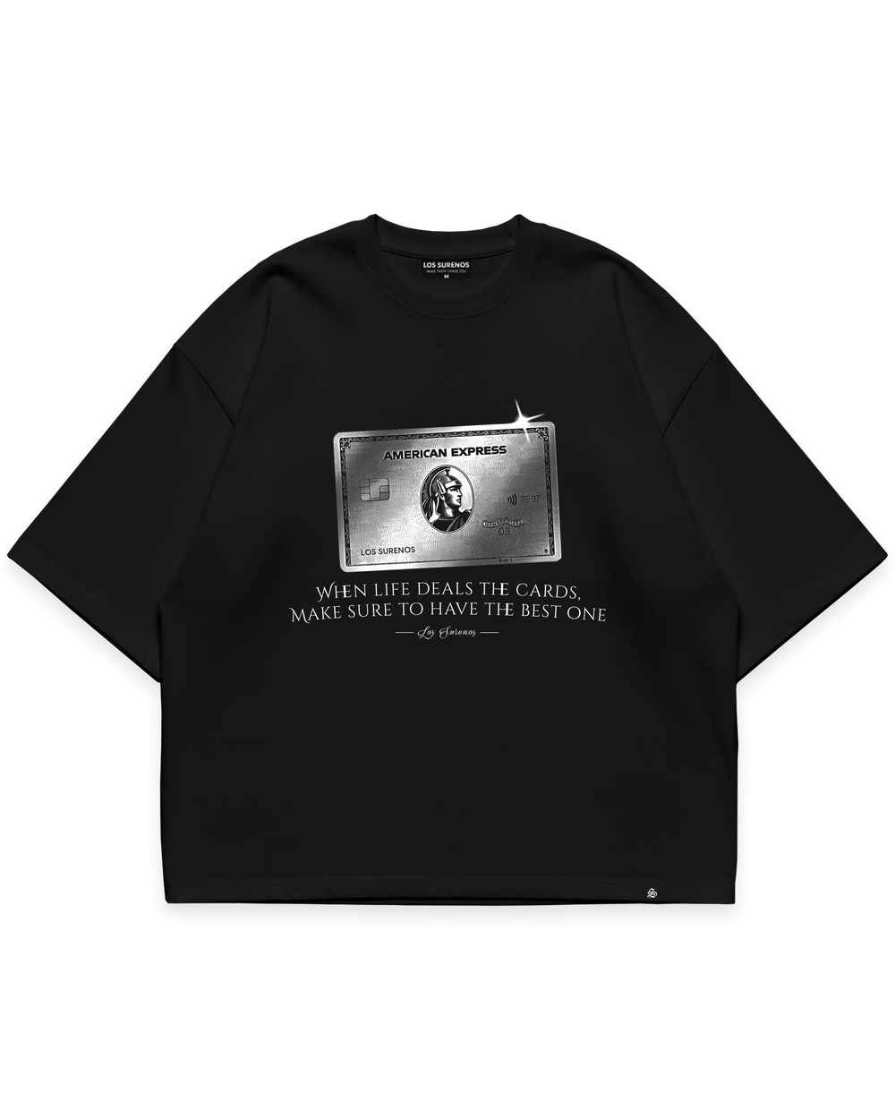 AMEX CARD TEE siyah oversize boxy fit tshirt, American Express platin kart grafik baskılı erkek streetwear tasarım #siyah