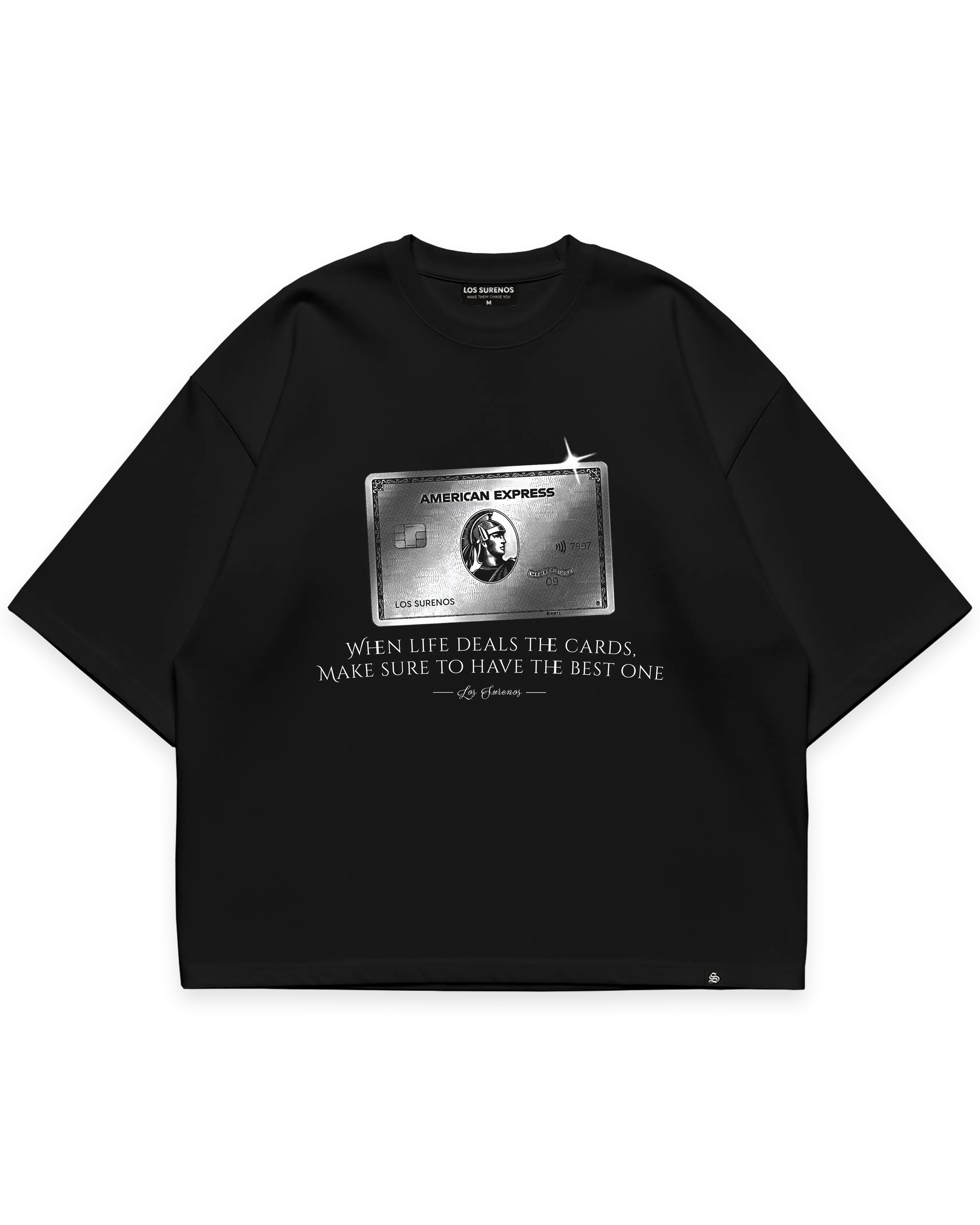 AMEX CARD TEE siyah oversize boxy fit tshirt, American Express platin kart grafik baskılı erkek streetwear tasarım #siyah